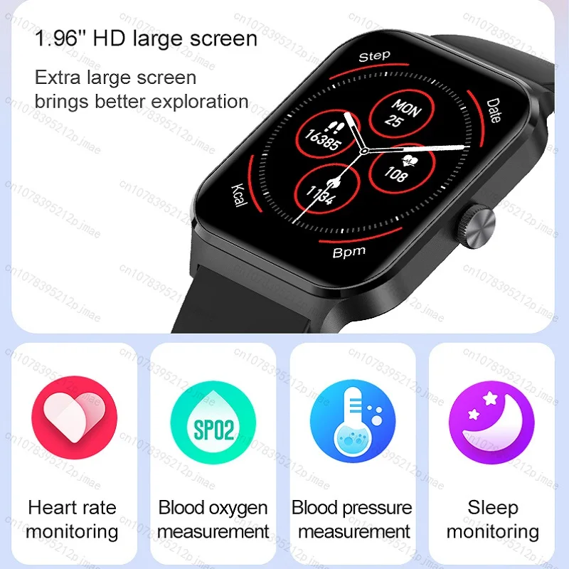 P60 Smartwatch 1.96 Inch Big Screen For Men Women Electronics Bluetooth Fitness Original Waterproof  Japanese Brazil DaFit App