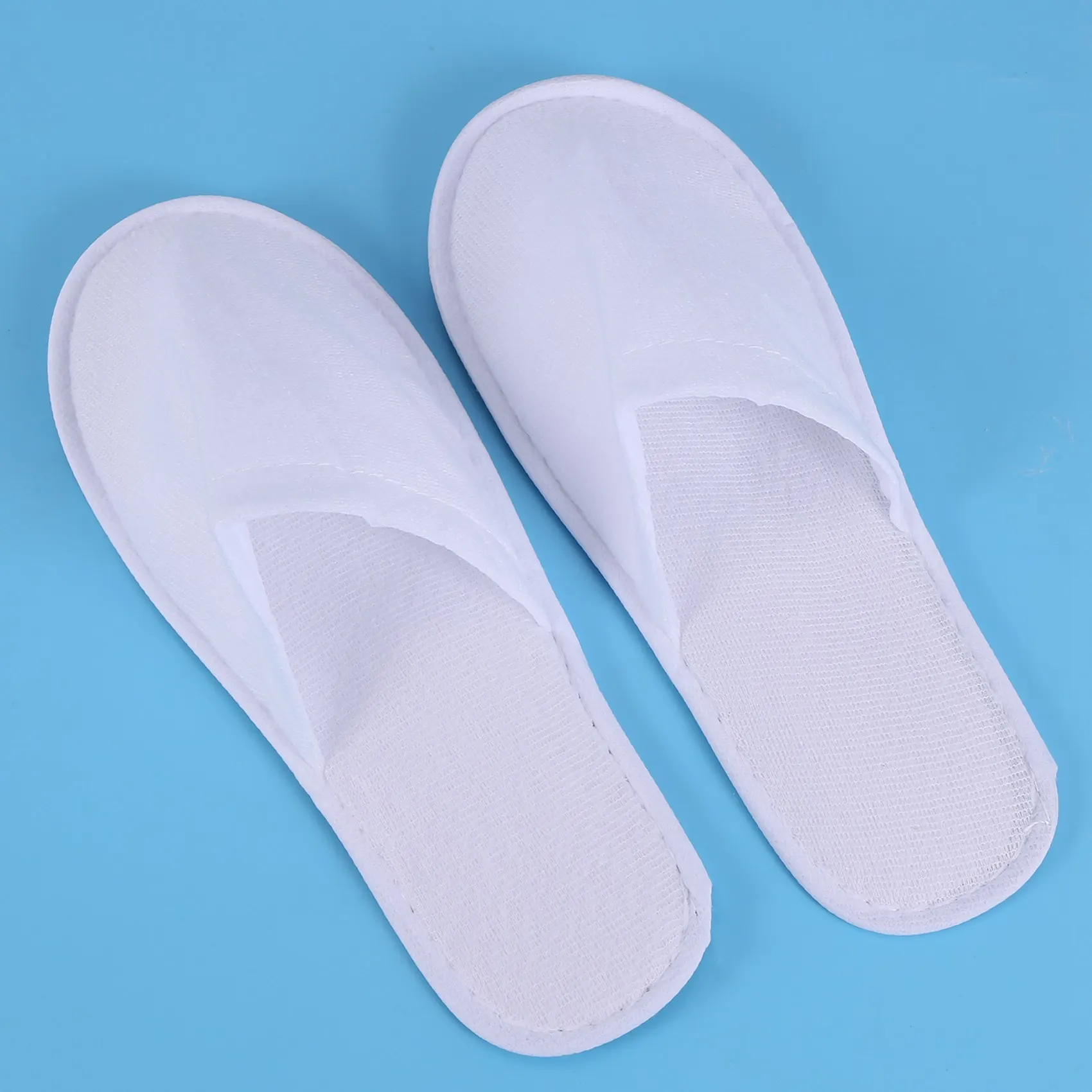 Pantoufles de poulet Parker fermées, taille adaptée pour hommes et femmes, adaptées à l'hôtel, au spa, aux invités, blanc, 24 paires