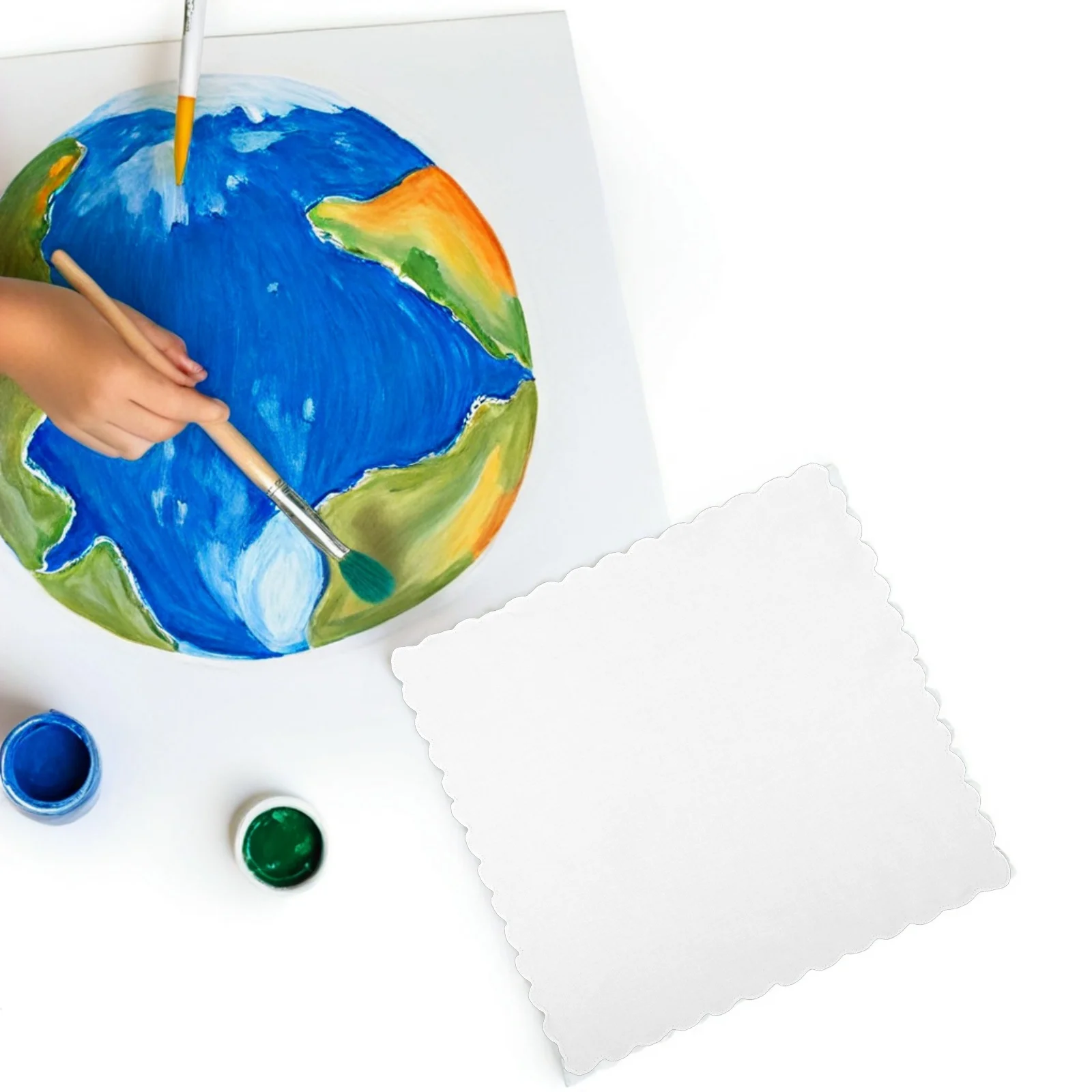 

5 шт., хлопковые белые носовые платки, квадратная пустая ткань для вышивки тай-дай, многофункциональная мягкая впитывающая ткань