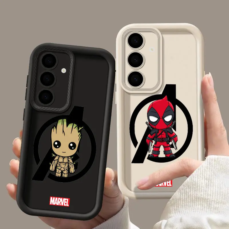 Avengers Marvel Fundas For Samsung Galaxy S26 S25 S24 S23 S22 Plus S21 Ultra S20 FE Case S26Ultra Back Cover Cute Groot Deadpool