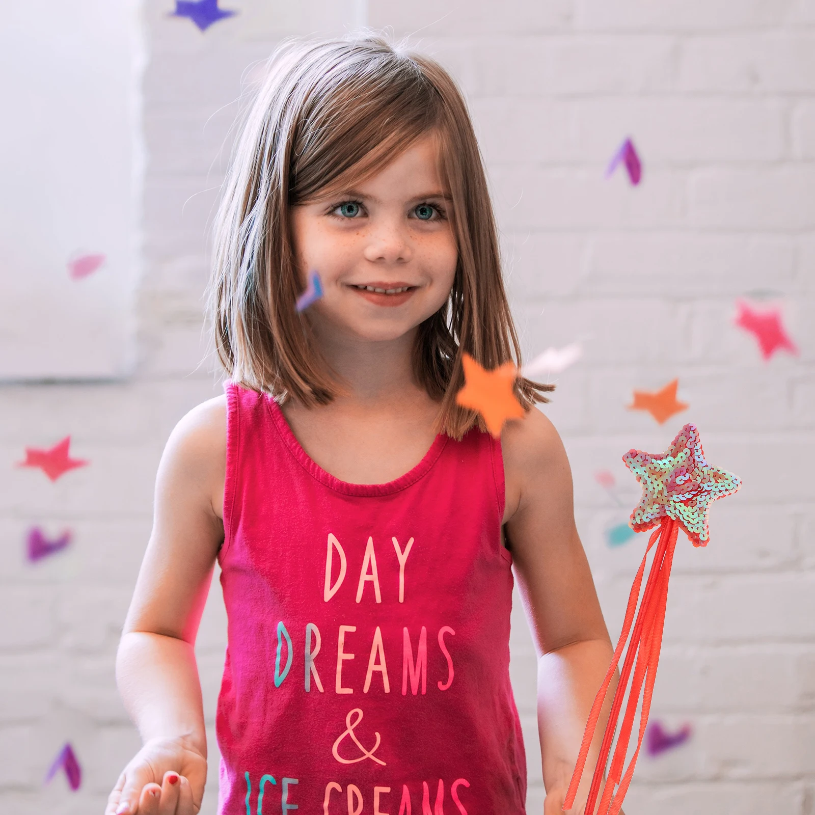 

4 Pcs Clothing Fairy Wand Child Girl Party Angel Non-woven Sequins Stick
