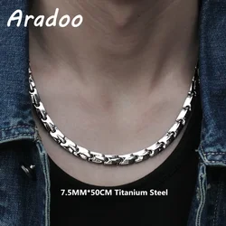 Titanium Steel Anion Anti-Radiation Necklace Collar Pure Titanium Ceramic Germanium Slimming Therapy Necklace