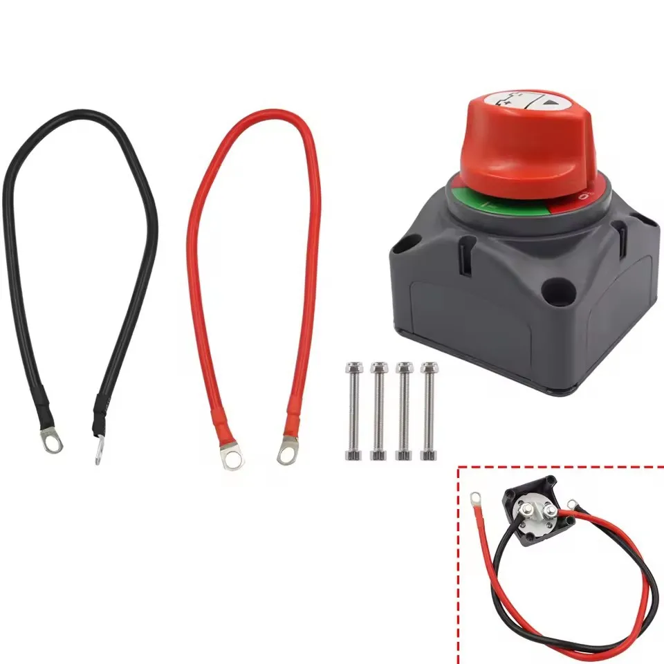 

12V-48V Battery Disconnect Switch - Heavy Duty Waterproof Isolator for Marine RV Applications
