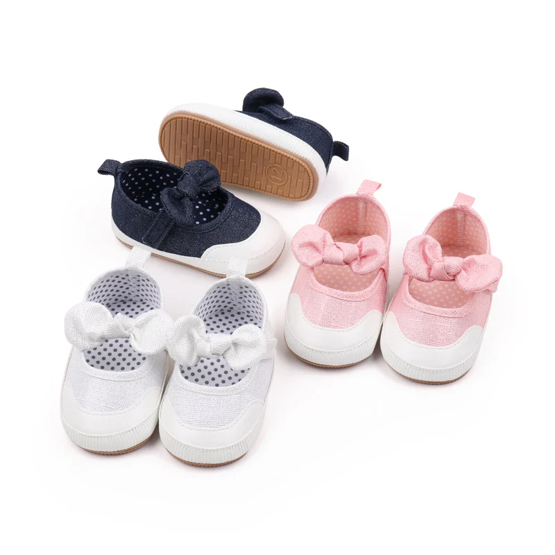 Baby Shoes Soft Cotton High Quality Anti-slip Sole Cute Butterfly Bowknot Spring and Summer Girls Sandal Mary Jane Style BYQ3226