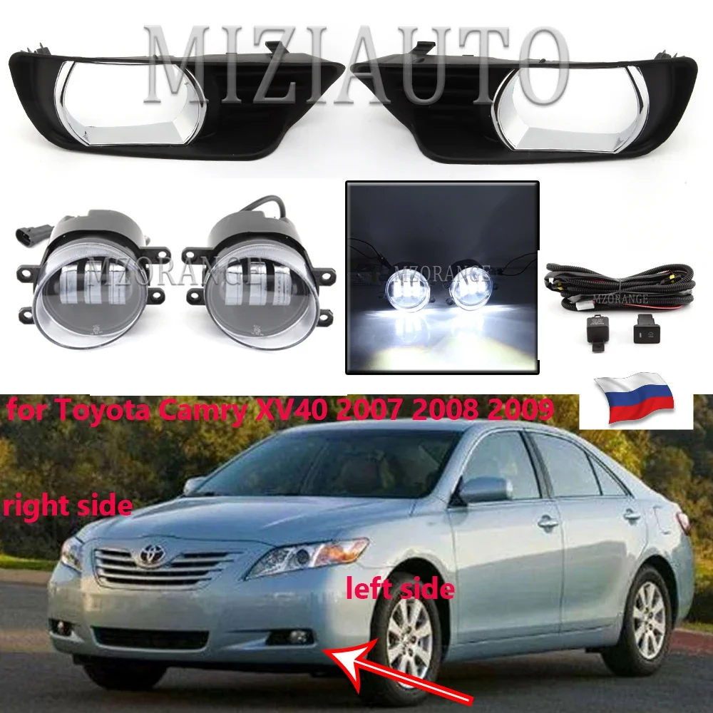 

Car Led Fog Lights Fog Lamp Cover for Toyota Camry XV40 2007-2009 Lower Bezel FogLights Cover Frame Trim Hole Grilles 5212806040