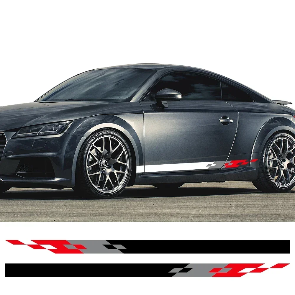 

Car Side Skirt Sticker Door Creative Vinyl Decals Trims Auto Accessories For Audi TT 8N MK1 MK2 8J Coupe MK3 8S Roadster TFSI