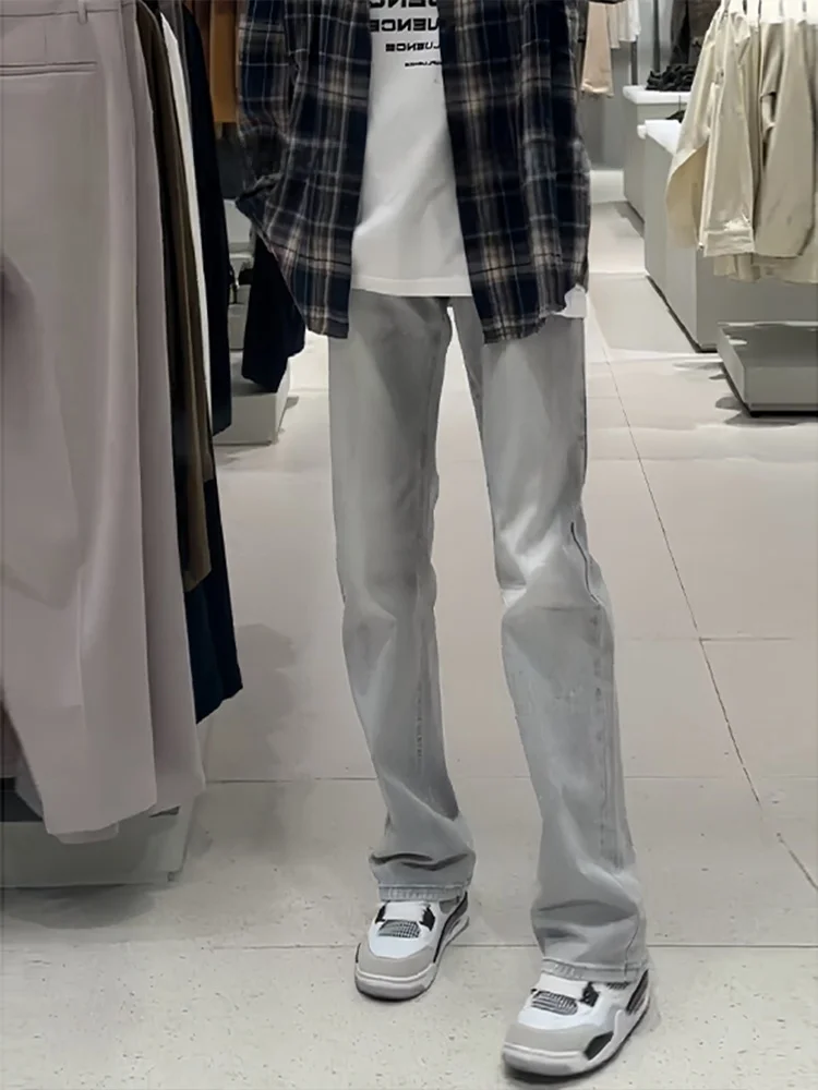 

Мужские джинсы Cement e ey, прямые, зауженные, эластичные, повседневные, молодежные, модные, с высокой талией, на молнии, для школы и работы