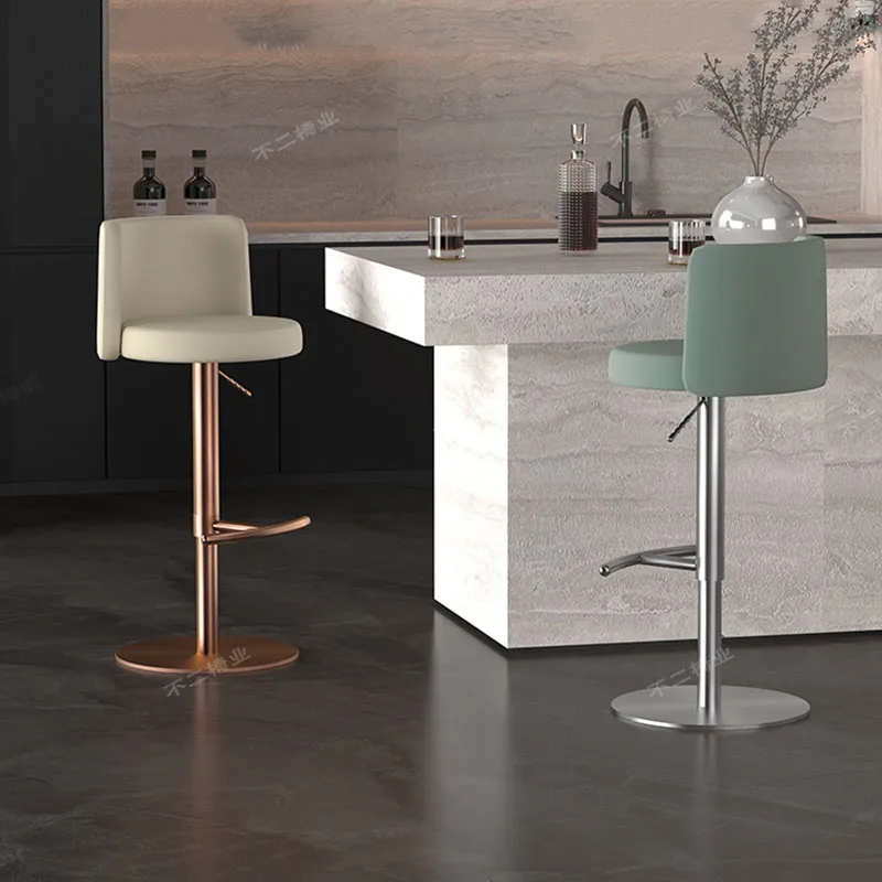 Nordic Luxury High Kitchen Stools Accent Gamer Modernliving Room High Kitchen Stools Aesthetic Bancos De Bar Furniture HY