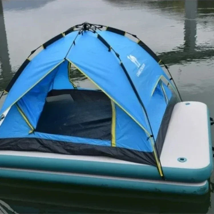 Enhanced outdoor water pontoon swim floating dock platform inflatable magic carpet fishing platform boat