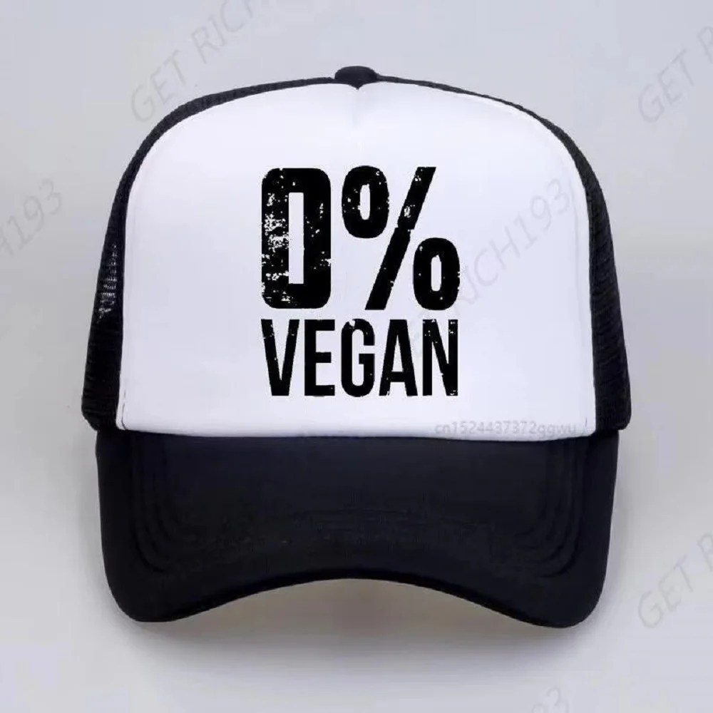 

Zero Percent Vegan Funny Bbq Carnivore Meat Eater Funny Printing Baseball Cap Summer Outdoor Golf Dad Hat Mesh Men Hats Gorras