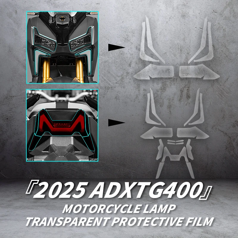 

For SYM Tiger Shark ADXTG400 2025 Headlight/Taillight/Instrument Film - TPU&TPH, Anti-Scratch Protection