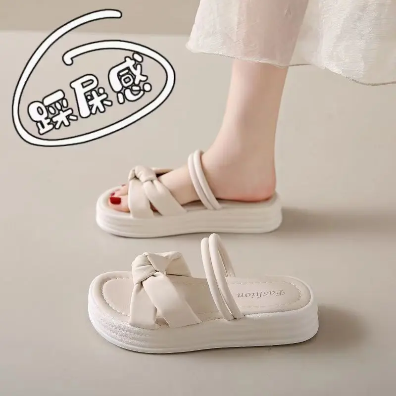 

Women's Sandals Thi Heel Summer New Sle Versatile Fairy Wind One-Strap Soft Bot Anti-Slip Roman Beach oes Outdoor Wear