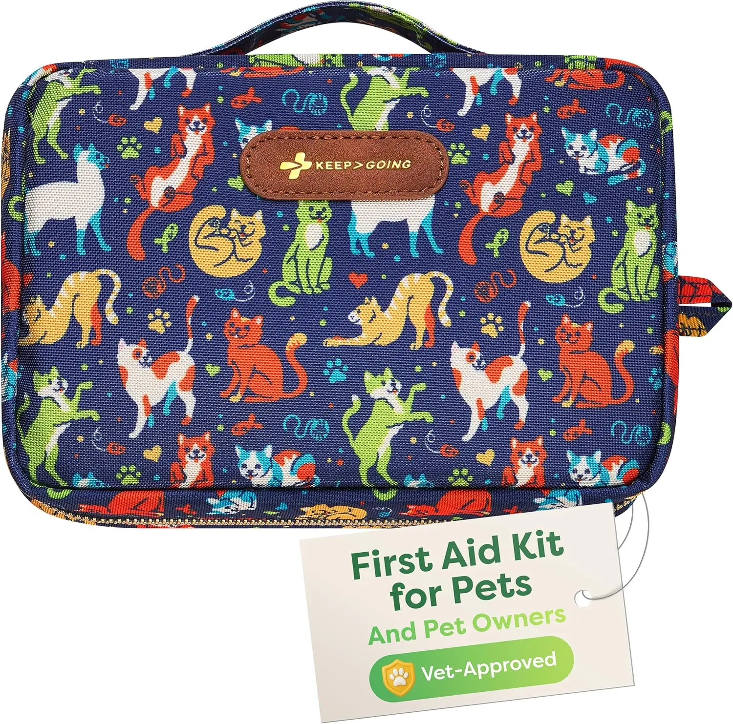 Pet First Aid Kit for Dogs & Cats - Emergency Travel, Car & Camping Supplies