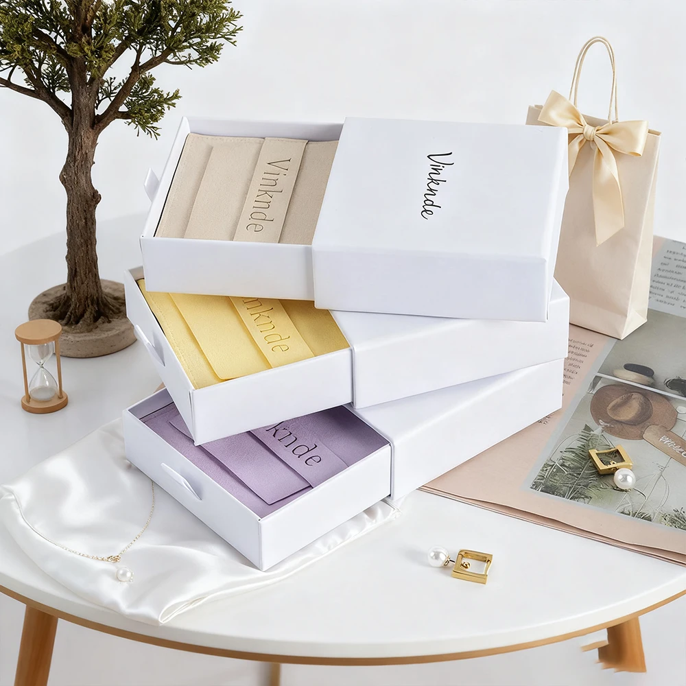 شعار مخصص الزفاف عيد الميلاد مجوهرات التعبئة والتغليف صناديق أدراج موضة القرط حلقة قلادة مجوهرات هدية صندوق مع حقيبة رفرف السائبة