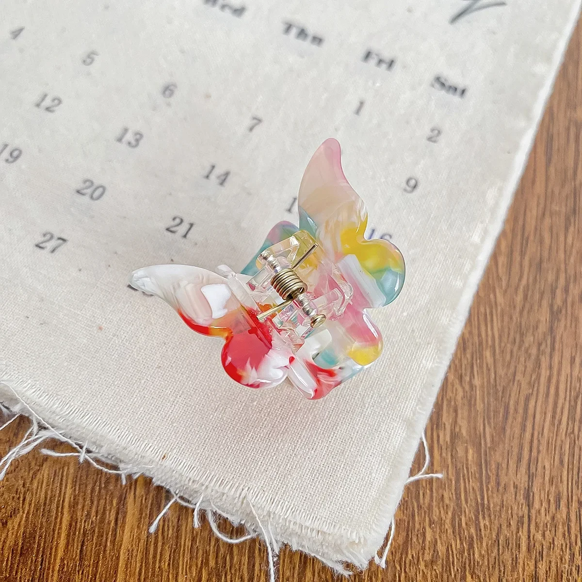 

Мини-прозрачные многоцветные зажимы-бабочки, мини-красочные заколки с опалом, милый маленький головной убор, заколки, аксессуары