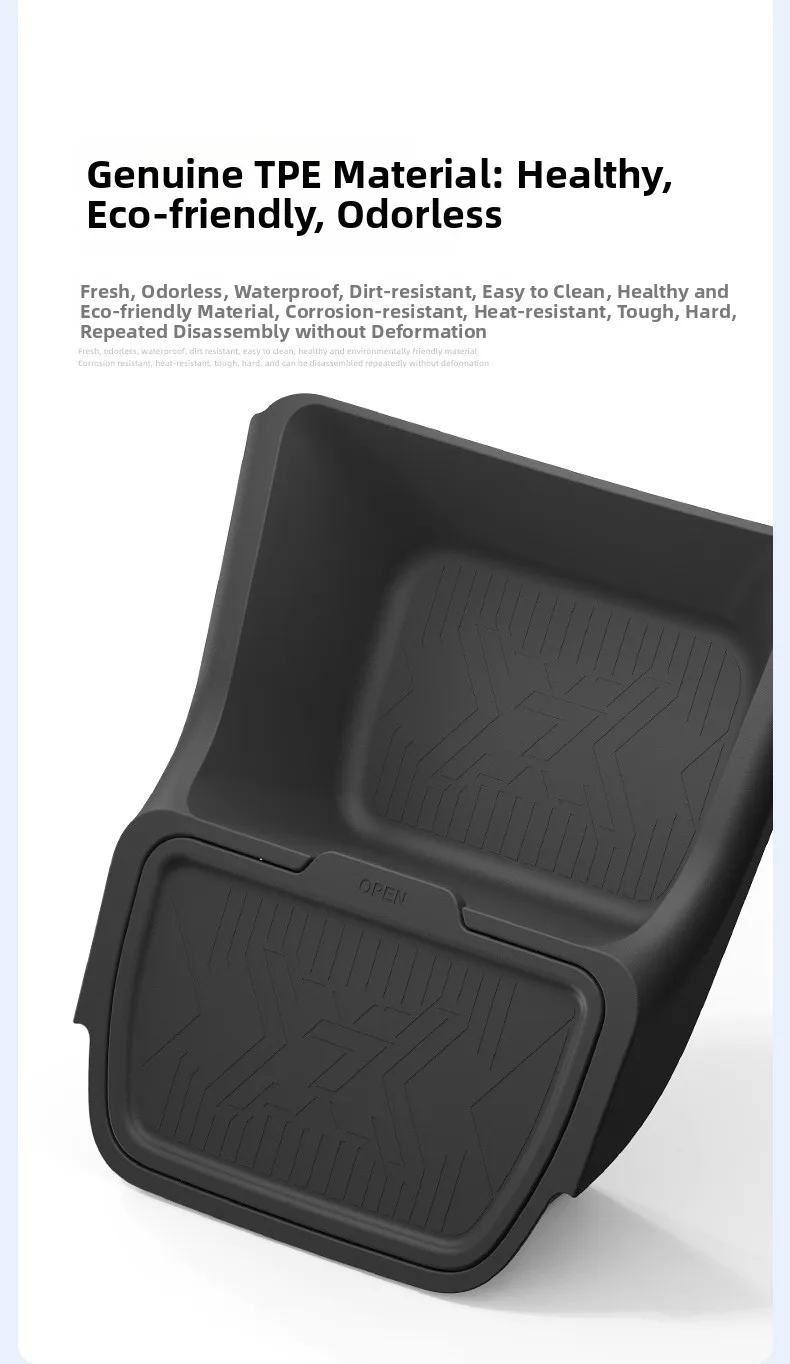 Compact Center Console Storage Box with Lid for Car Interior TPE Waterproof Organizer for Small Item Management Use