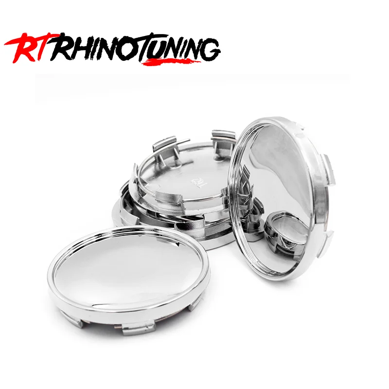 RhinoTuning 4PCS OD 62mm/2.44" ID 58mm/2.28" Wheel Center Caps Hub Cover Hubcaps Centering Rings Rim Wheel Car Modification ABS
