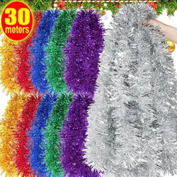 Guirxiété de ruban de Noël coloré, emballage d'arbre de Noël, rubans de clinquant, barre de bricolage, mariage, décorations de ruban de fête du Nouvel An, 1.5 m, 30m
