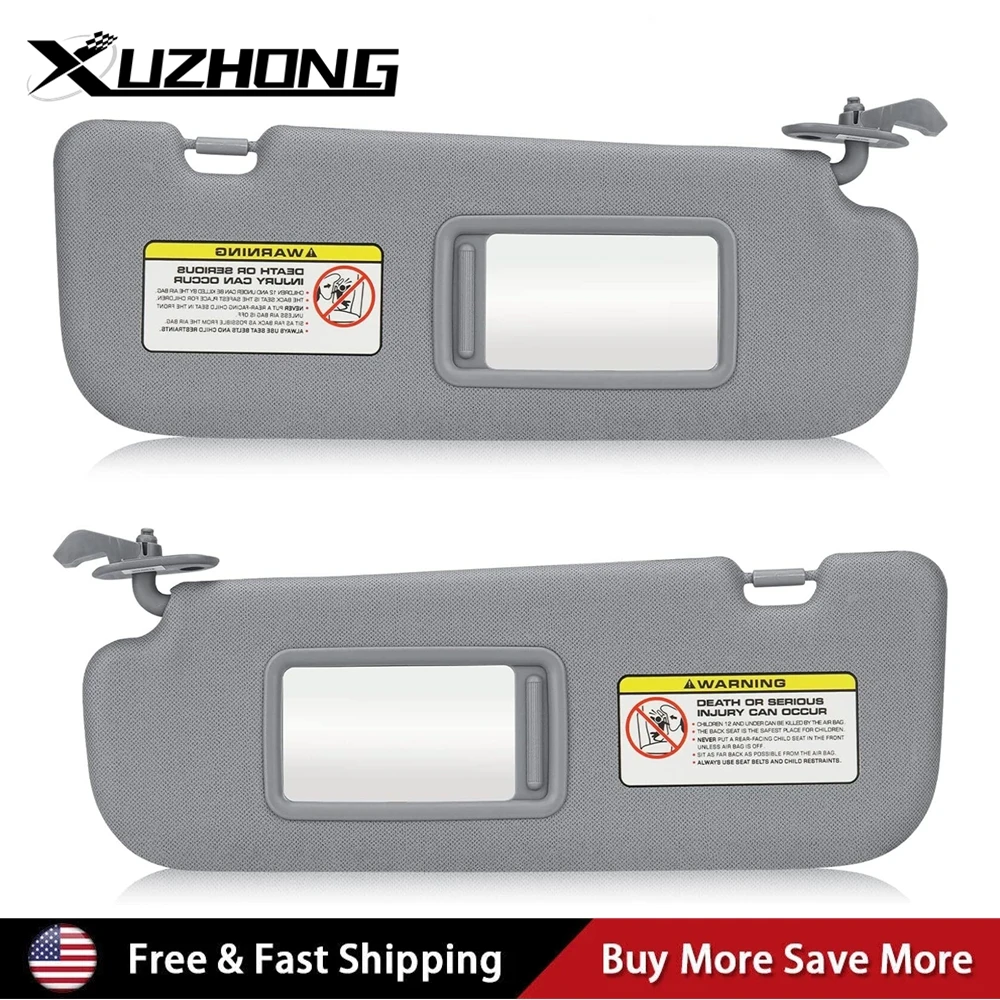 

For 2011 2012-2015 Hyundai Elantra Gray Car Sun Visor Right + Left Side Pair US