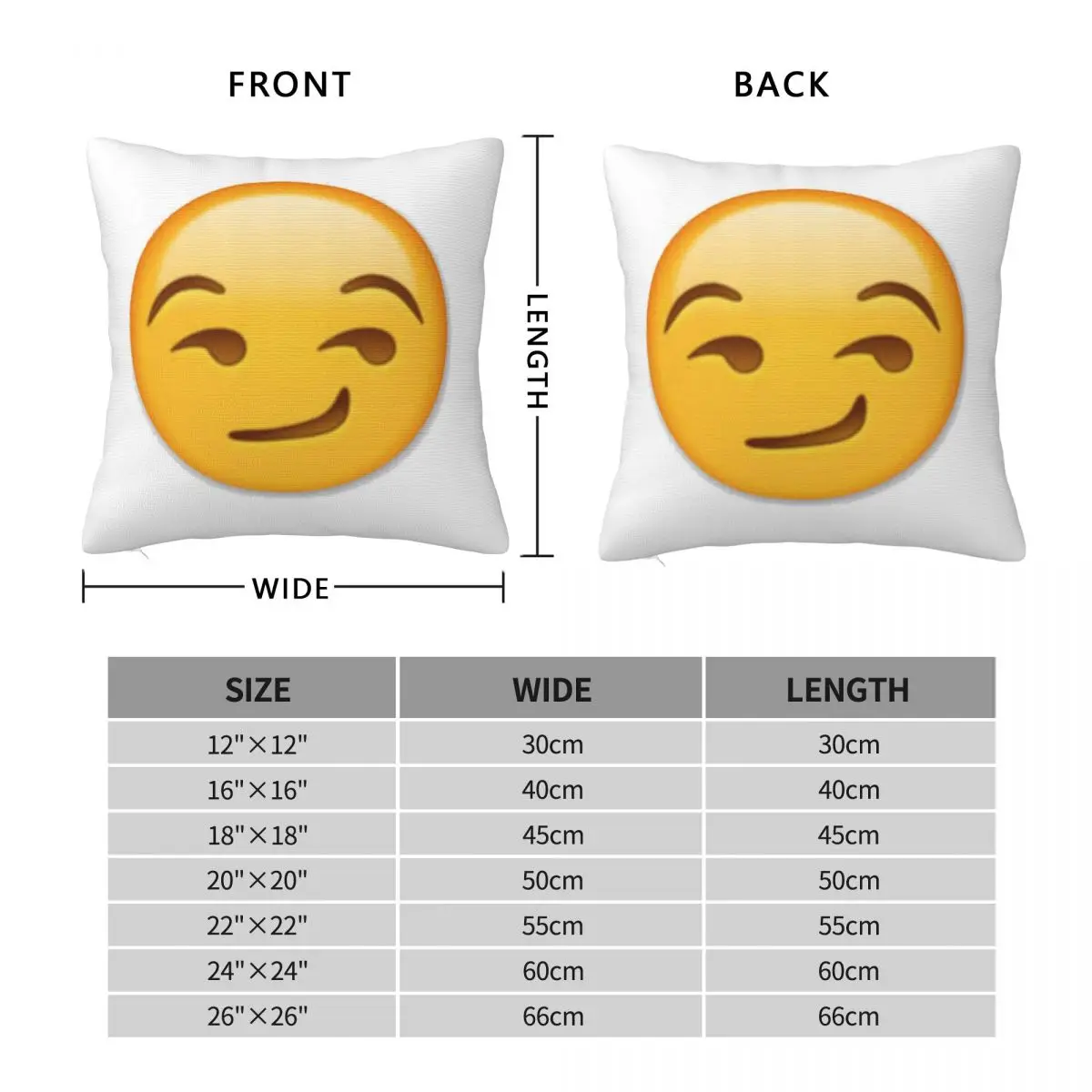 Smirking Square Pillowcase Polyester Linen Velvet Pattern Zip Decor Throw Pillow Case Car Cushion Cover