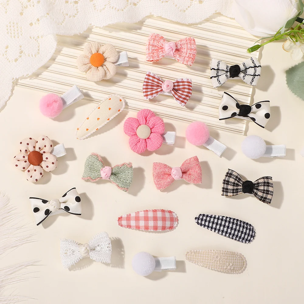 RAINBOW BOWS 16 Teile/satz Boutique Bunte Haar BB Haarspangen für Kinder Geschenk Frische Druck Kinder Haar Pony 2,2 zoll Haarnadeln – Detail 20