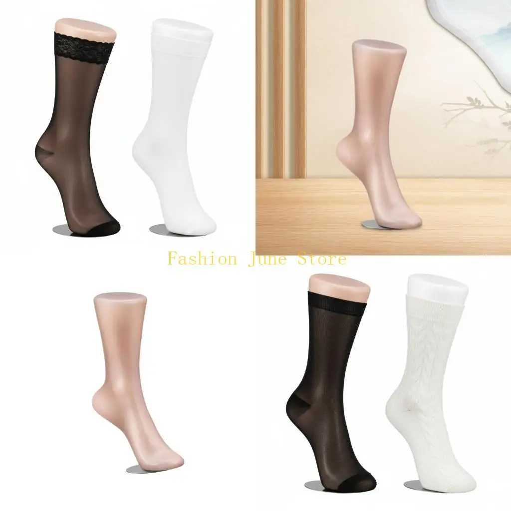 

N5KA Female Foot Sculpture Model Mannequin Leg For Fashion Socks Display Stand Props