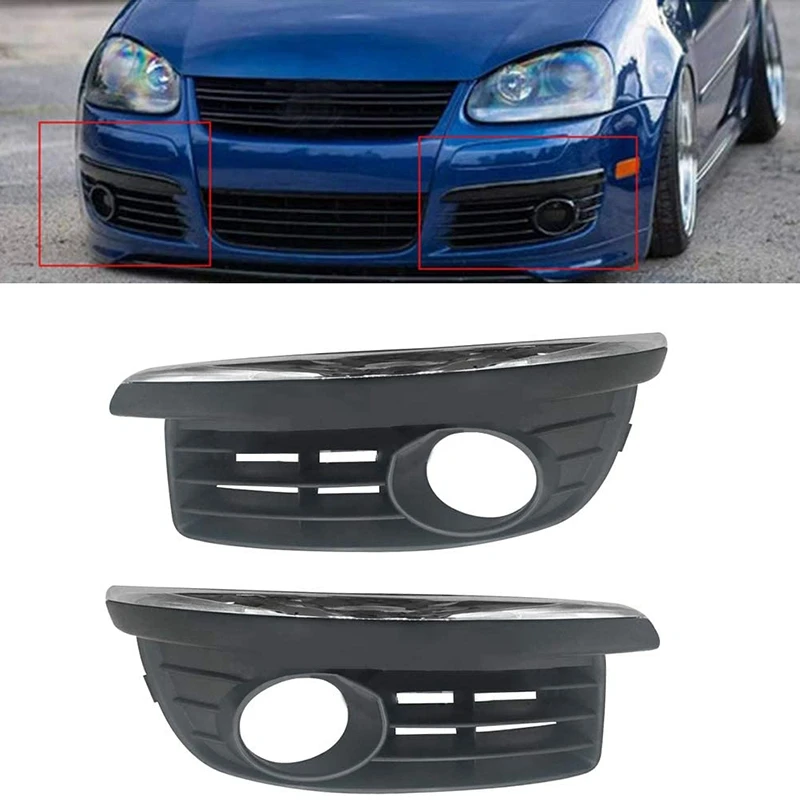 

Car Fog Light Cover Vent Car Grille Auto Front Bumper Driving Lamp Cover for-Jetta MK5 Sedan 2006-2009