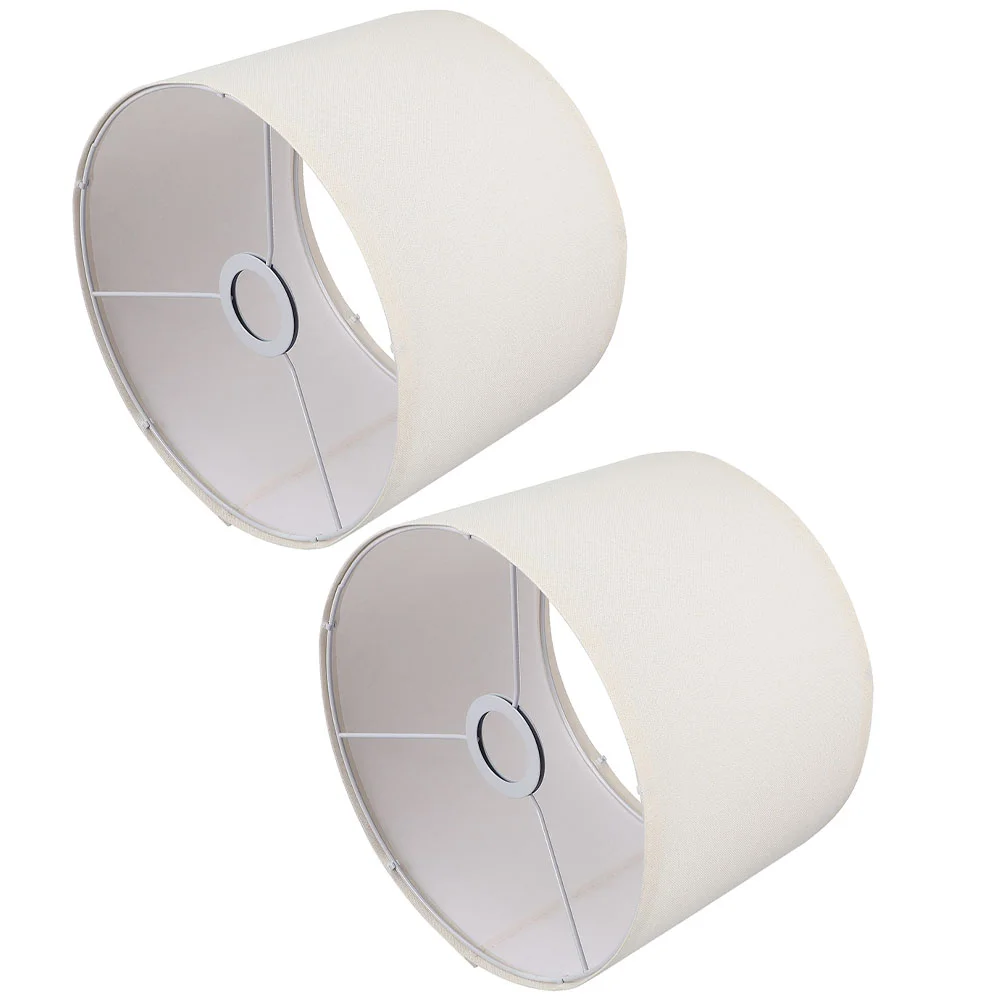 

Linen Lampshade 2Pcs E27 Wall Table Pendant Light Shades 20x18H Rectangle Drum Large Lampshades for Bedroom Decor