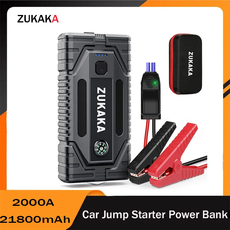 

Car Jump Starter Battery Portable Power Bank 12V 21800mAh Emergency Lighting Powerful Booster Quick Auto Charger Starting Device