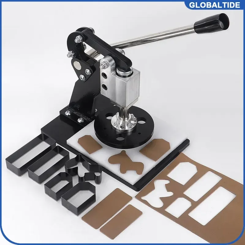 Manual Leather Cutting Machine Die Cutter Hand Press Embosser Mold Tool for DIY Faux Leathercraft Paper Fabric Projects Tools
