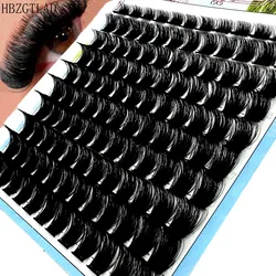 NEW 150D fluffy Mink Eyelashes 10 Rows Natural Eyelash extension 3D Russia Individual Eyelash Cluster Makeup Tools Lashes Cilia