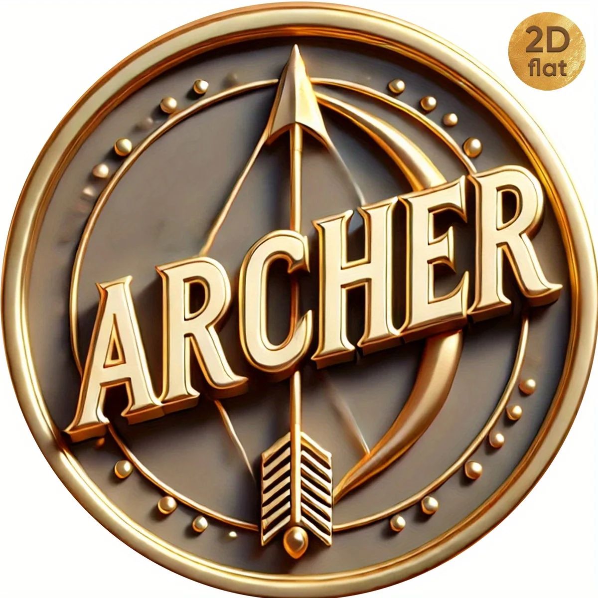 Vintage Archer Metal Wall Art 7.87in Round Iron Sign Arrow Decor Gift
