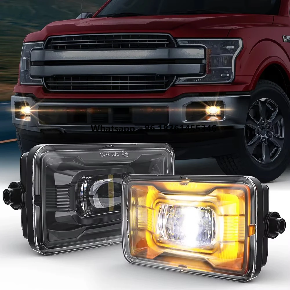 

New Upgraded LED Fog Lights for F150 2015-2020 30W Fog Lamp with White Running Amber Ambient Light Waterproof Assembly Kit
