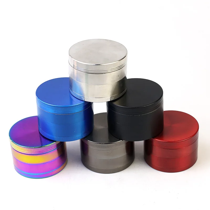 40mm 50mm Grass Grinders 4 Layer Herb Grinders Metal Crusher Zinc Alloy Spice Mill DIY Tools Smoking Accessories