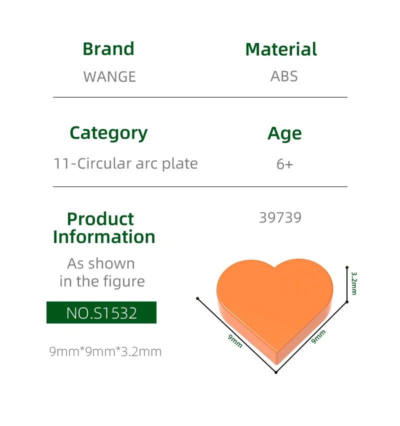 Wange 651 шт./лот 39739 круглые 1x1 сердце строительные блоки Moc Love Plate аксессуары, совместимые с кирпичами DIY детские игрушки подарок
