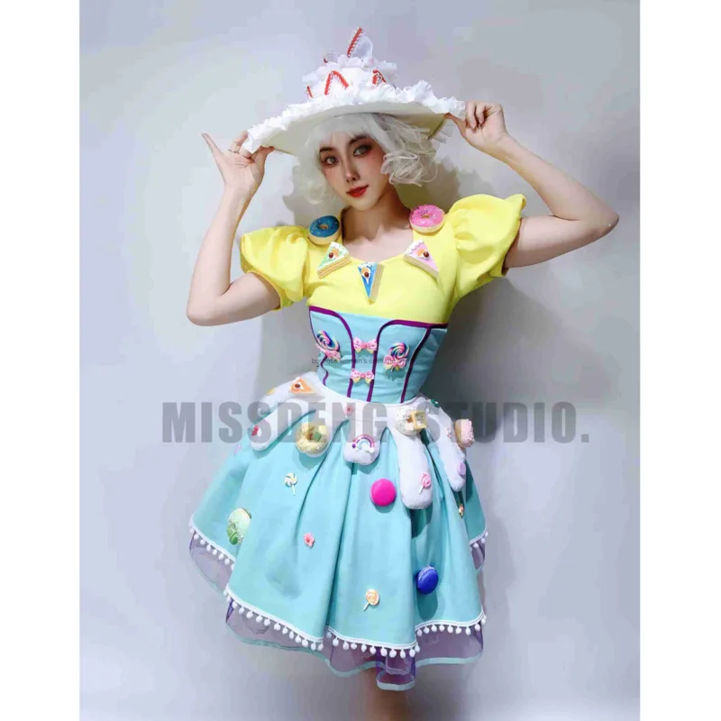 

Birthday Party Dress Parade Cute Candy Rainbow Cake Christmas Clothing Bar Nightclub Opening Singer Dance Stage Club Costume