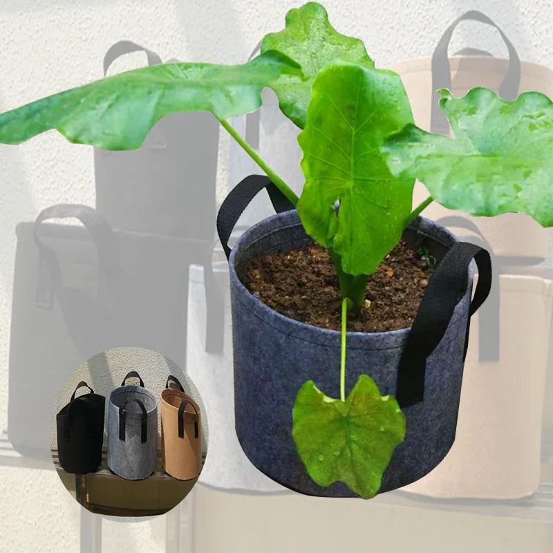 1/5 PCS Grow Bags for Plants 10 Gallon Non-woven Flowerpots That Can Be Used for Potted Plants, Balconies, Gardens, Garden Tools