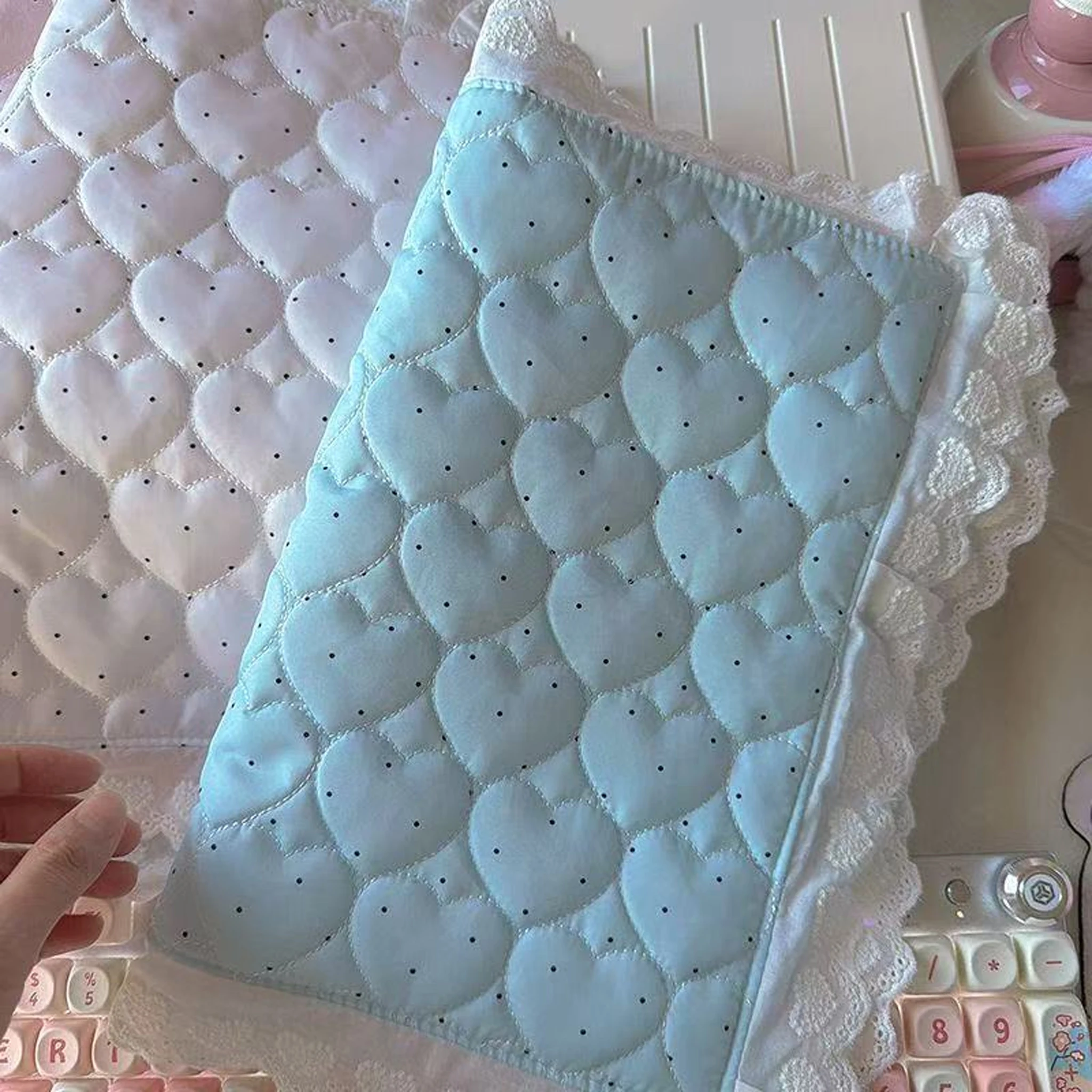 Ins-Style Koreanische Reine Baumwolle Isolierte Tischunterlage Tischdecke Dekorative Untersetzer Liebevolle Spitze Französische Tischdecke Niedliches Geschenk – Detail 6