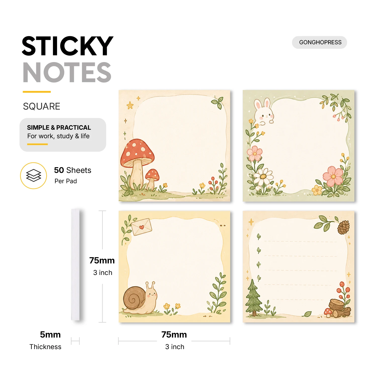 4 Paquetes de Notas Adhesivas  - Baby Food List reseña y precio