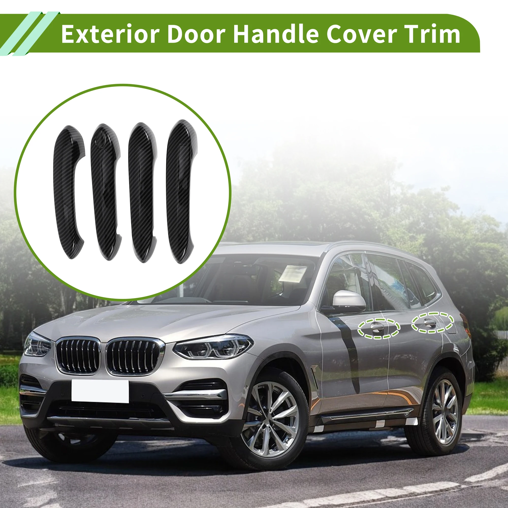 

UXCELL Накладка на внешнюю дверную ручку, передняя левая передняя правая для BMW X3 2018-2022