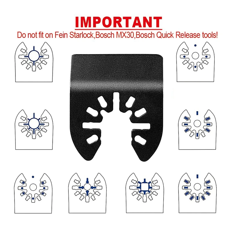 21er-Pack Multitool-Klingen, oszillierende Sägeblätter für Holz, Kunststoffe, Metall, oszillierende Werkzeugklingen mit Schnellverschluss