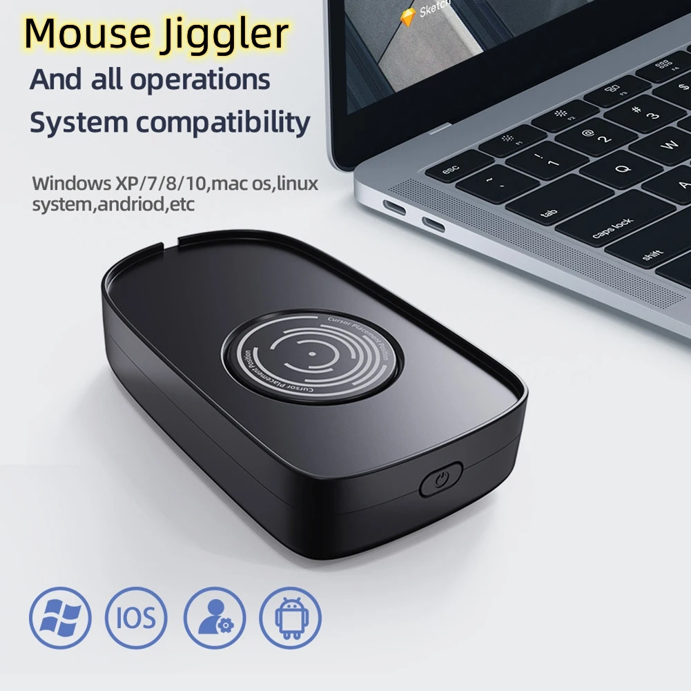 

Virtual Mouse Mover Anti-sleep Automatic Movement To Prevent Computer Lock Screen With ON/OFF Switch Undetectable Mouse Jiggler