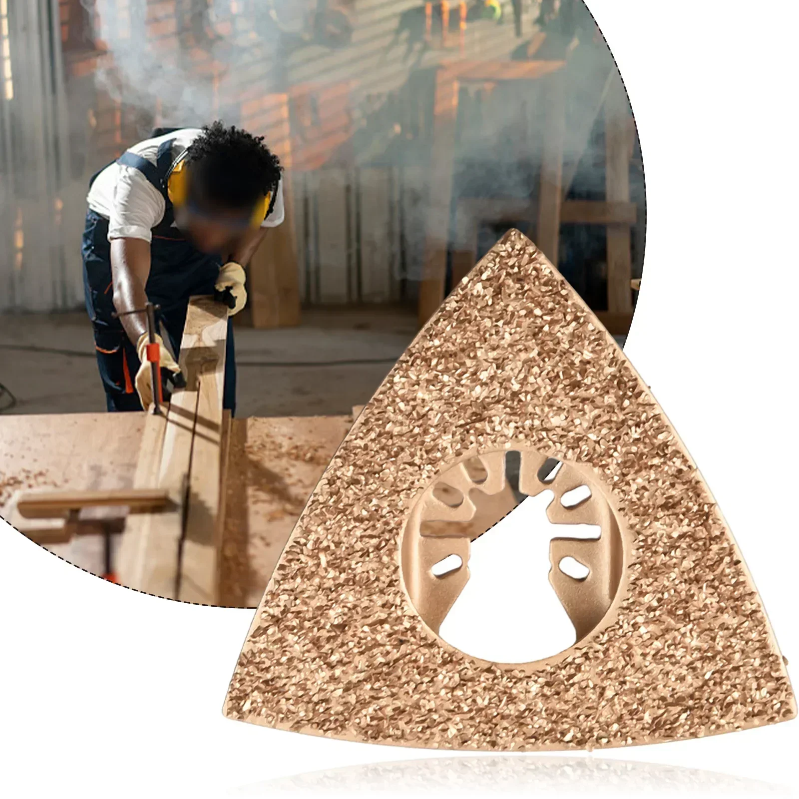 Carbide Triangle Rasp Oscillating Saw Blades Oscillating Multitool Triangular Carbide Grit Rasp Blade Grout Removal Power Tools