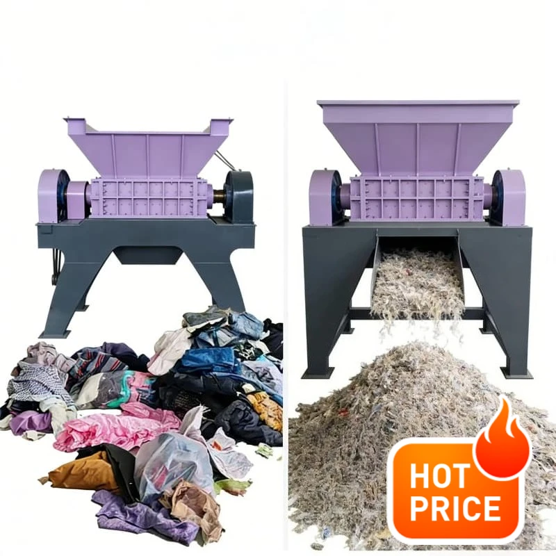 Automatic Double Shaft Wast Tire Shredder Equipment Double Shaft Rubber Shredder Crushing Machines Multifunctional Shredder Sale