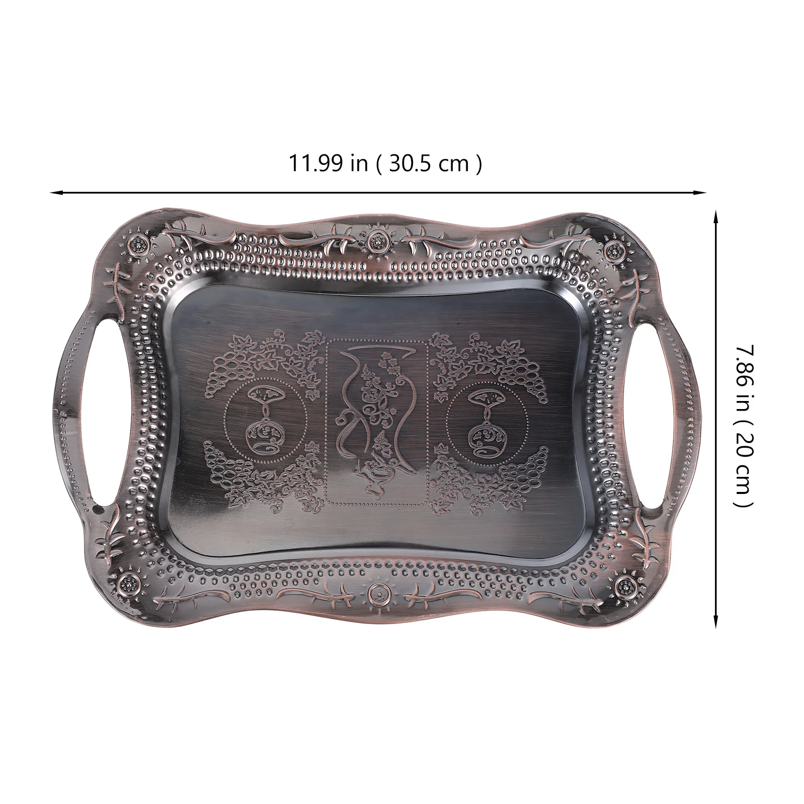 

Vintage Style Metal Serving Tray European Dessert Fruit Storage Plate Coffee Table Snack Dish Beverage Appetizer Platter Home