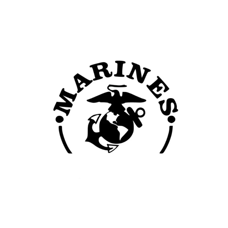 

Car Stickers Stylish USMC MARINES Car Creative Decorative Decals Are Suitable for Various Models Black/white, 15cm*11cm