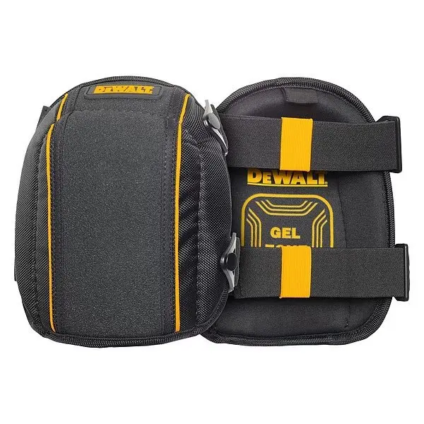 Knee Pad, Swivel, Gel Pad, Fabric Cap, Quick Release Closure, 2 Straps, Black, Universal