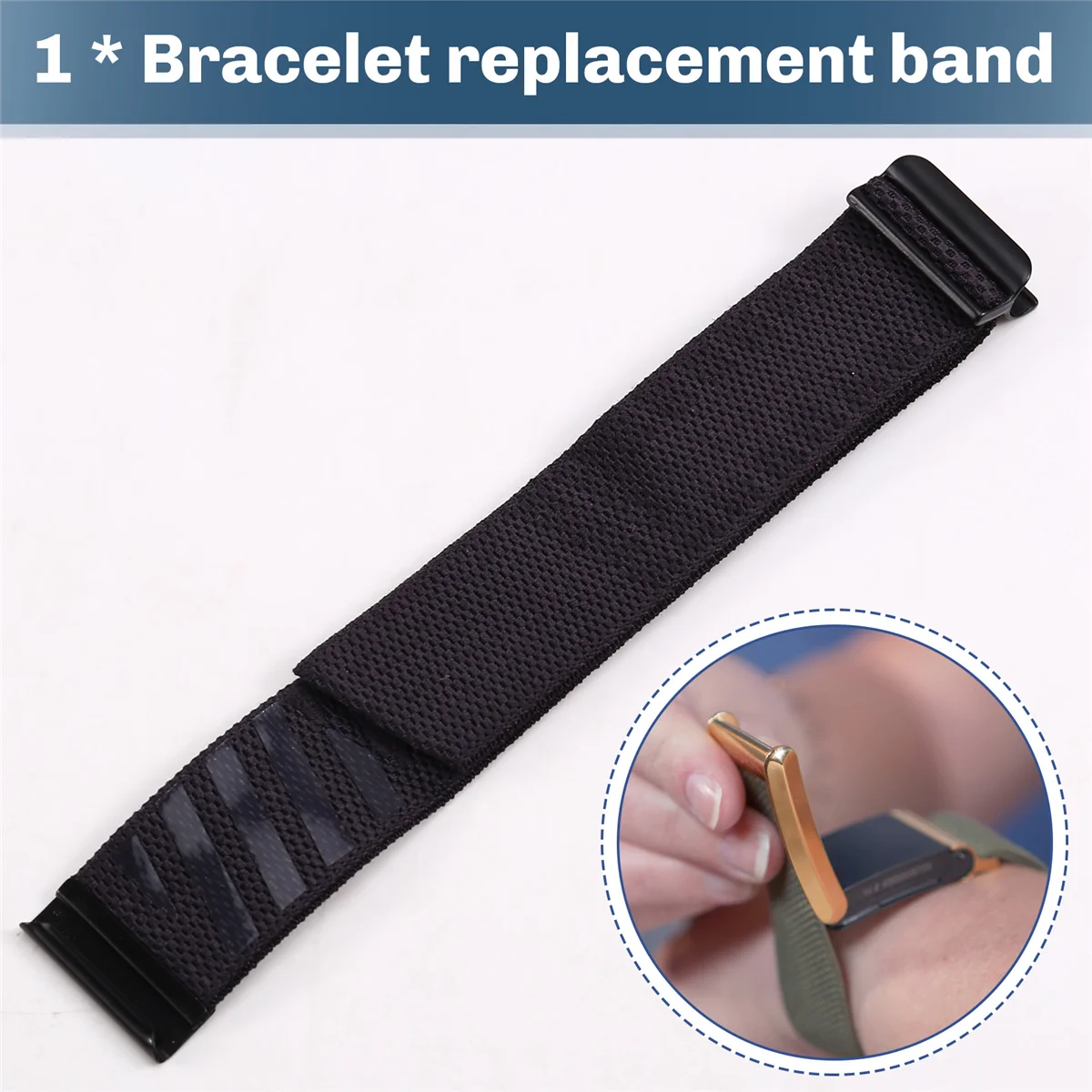 ABNJ Compatible for WHOOP 4.0 Women Men Wrist Band Knitted Interchangeable Strap Watch Band Protector Sports Wristband Black