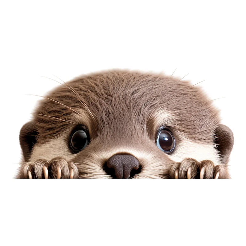 90983# Cute Baby Otter Toilet Stickers, Bright Bathroom for Home Decoration, Vinyl Decals, Art Wall Paper, Outdoor Indoor Use