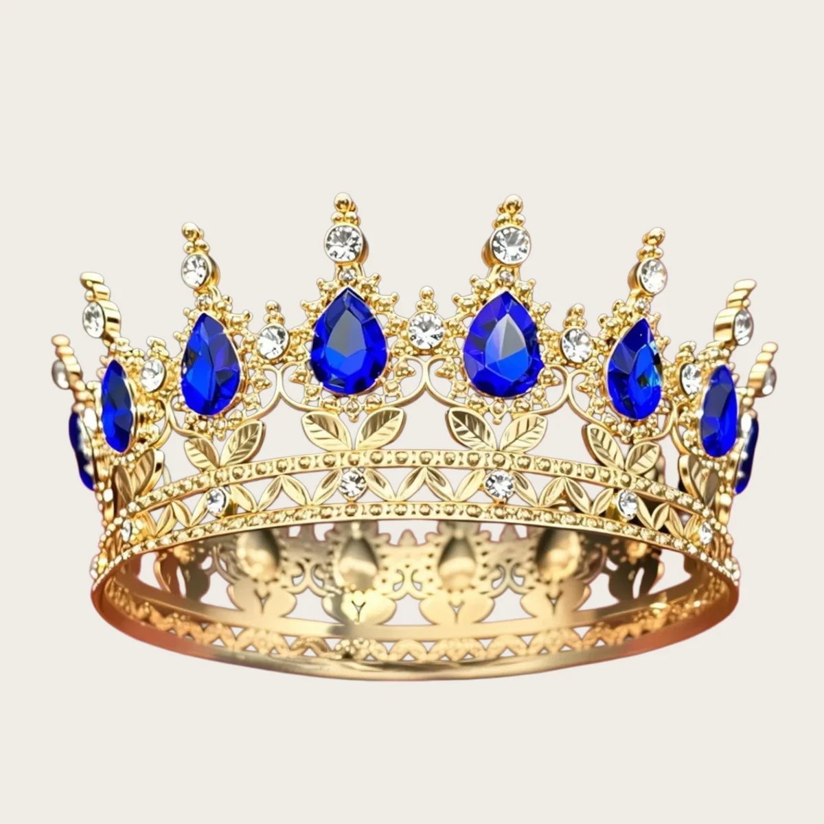 New Style Bridal Crown Headpiece, High-end Exquisite Wedding Birthday Party Cake Decoration, Bridal Hair Accessory Round Crown